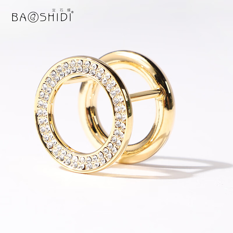 寶石蝶新品圓形絲巾扣方巾配飾扣多用新款 圓形絲巾扣