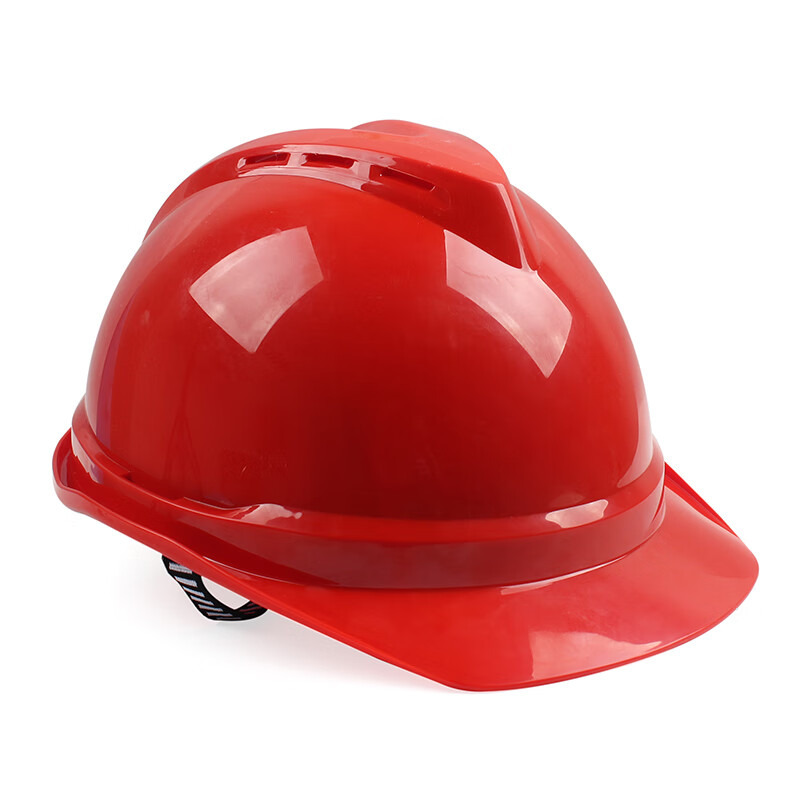 梅思安MSA 10146614 V-Gard 豪华型安全帽（红色 PE 一指键帽衬 D型下颏带）不含印字