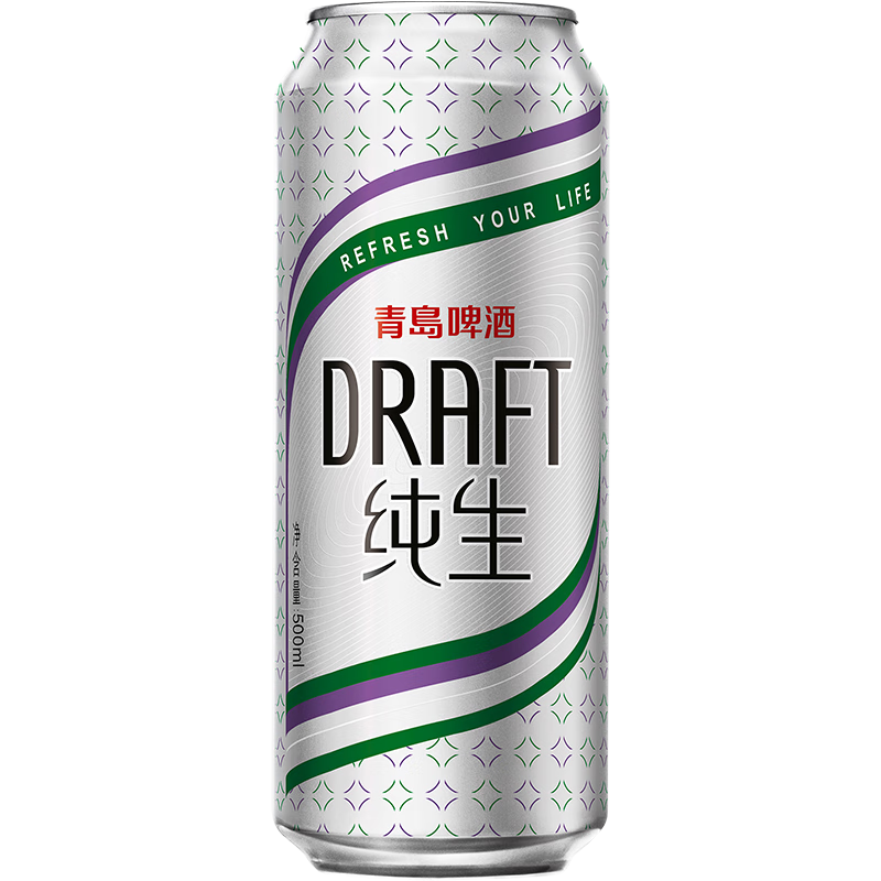 青島啤酒純生啤酒500ml*12聽整箱啤酒8度鋁罐官方授權正品 純生 500mL 12罐 整箱裝