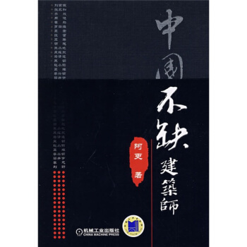 中国不缺建筑师 阿更 著