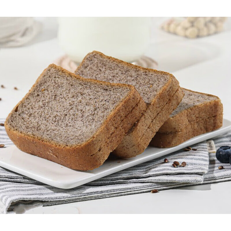 虎钢馋健身代餐黑麦全麦面包粗粮早餐零食品 【黑麦面包】1000/箱