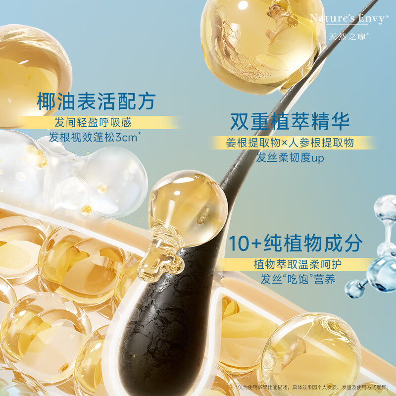 天然之扉 生姜香氛蓬松洗发露控油蓬松防断发男女头皮清洁洗发水532ml 洗发露 532ml(新款)