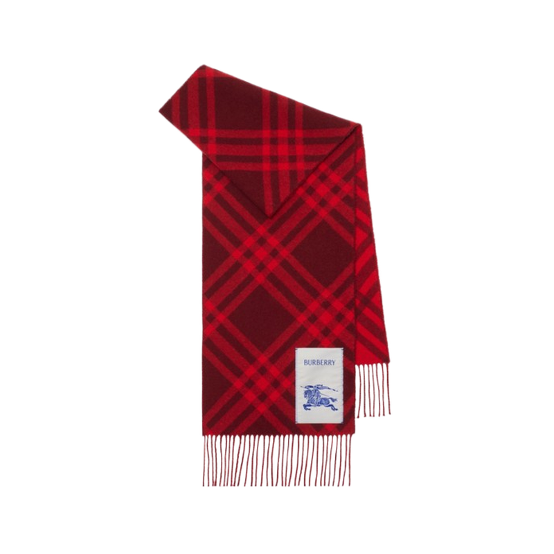 博柏利（BURBERRY）【禮物】圍巾男女 格紋羊絨圍巾棕色