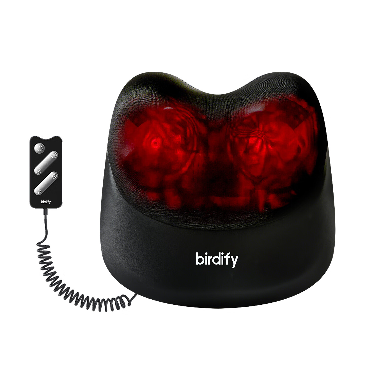 birdify岚鸟腰部按摩器肩颈腰背便携热敷护腰靠垫理疗仪实用生日节日礼物送长辈父母男女朋友按摩神器 【插电款】星隐黑-动力更强劲