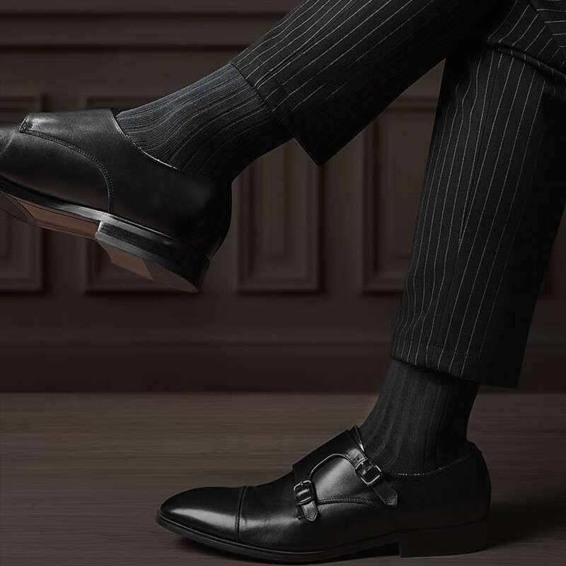 剑蔓高端抗起球棉 10A级抗菌防臭袜子男 抑菌 男袜中长筒男士四季秋冬 拍1发4混色【包含赠送共发 4双 均码 37-43码