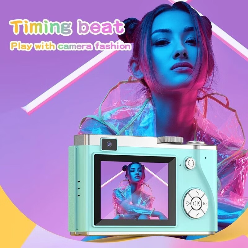 Hello Kitty相机CCD数码相机微单照相机拍立得学生相机旅游专用朋友生日礼物 白【补光灯+双摄】礼袋贴纸+送公仔 256G内存+精品大礼包丨可拍18万