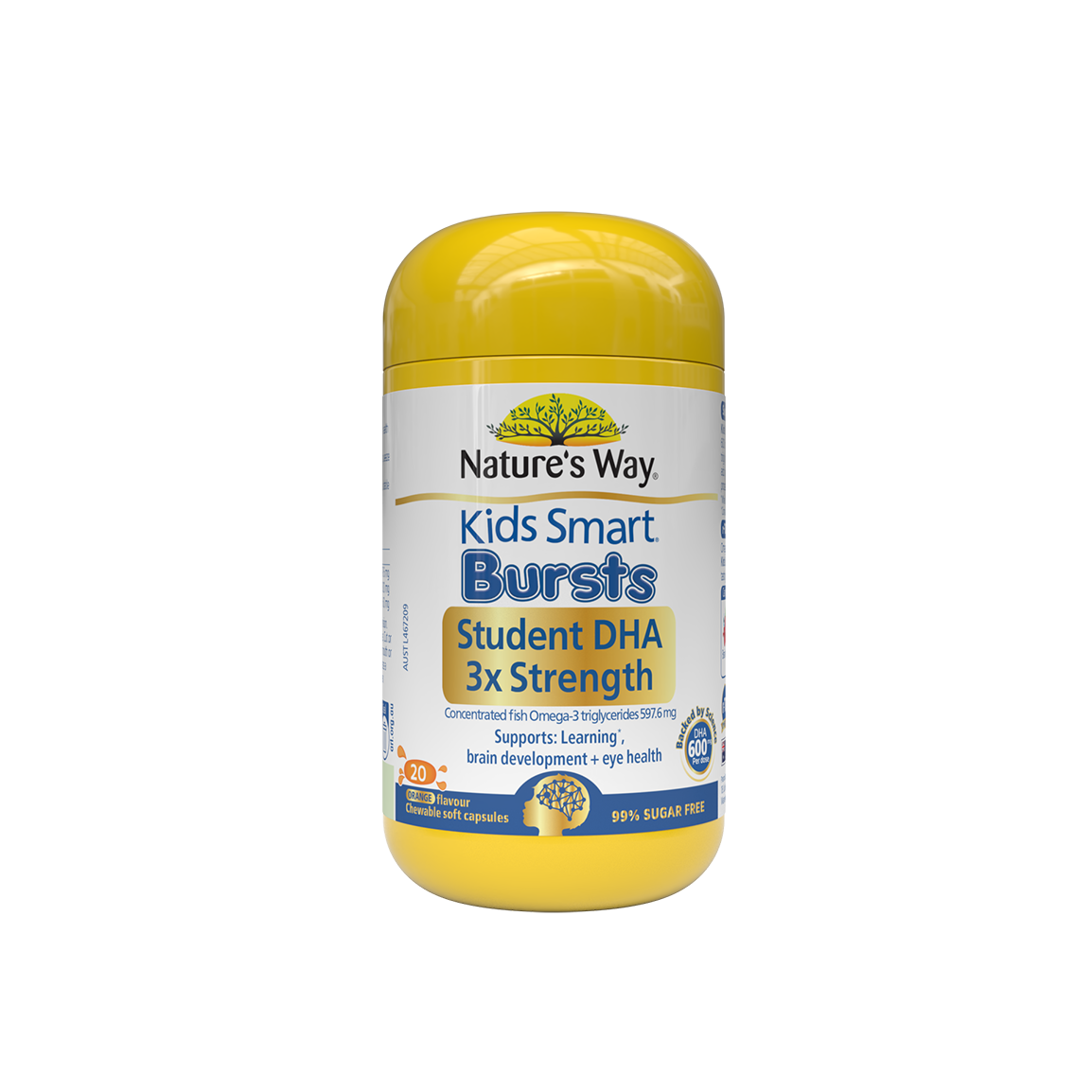 佳思敏（Nature's Way）学生三倍DHA鱼油爆浆丸 20粒