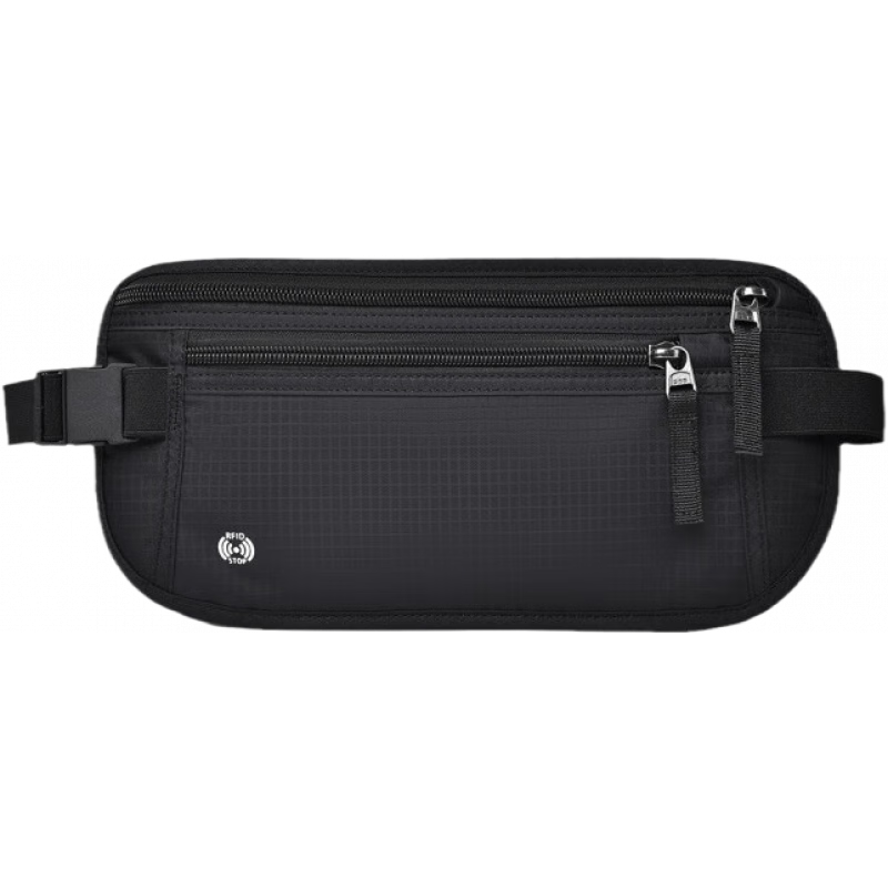 VANLEMN丹麥防盜刷腰包跑步多功能運(yùn)動(dòng)旅行戶外男女款騎行手機(jī)袋 黑色