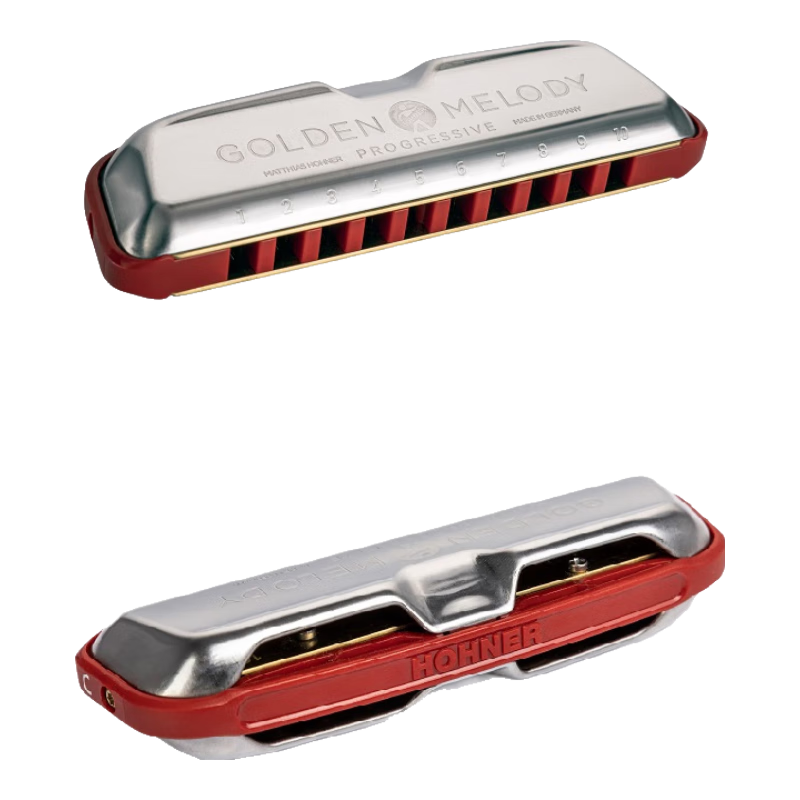 HOHNER德国和来Golden melody十孔10口琴新款GM布鲁斯蓝调成人口琴