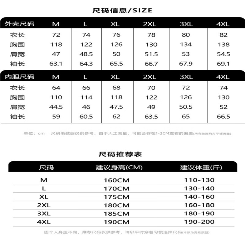 北面羽王三合一冲锋衣户外秋冬男女款可拆卸两件套加绒防水防风登山服外套 琥珀金三合一 4XL 建议体重180-195斤