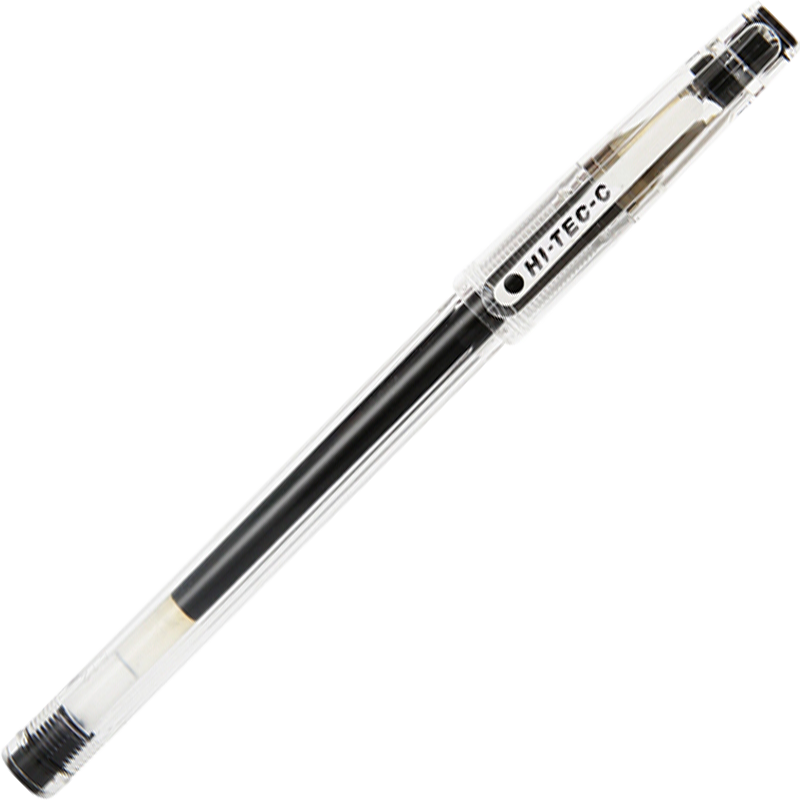 百乐（PILOT）针管式超细钢珠中性笔�ㄠ�笔签字笔小针管学习办公文具 BLLH-20C4 黑色  单支装10.9元