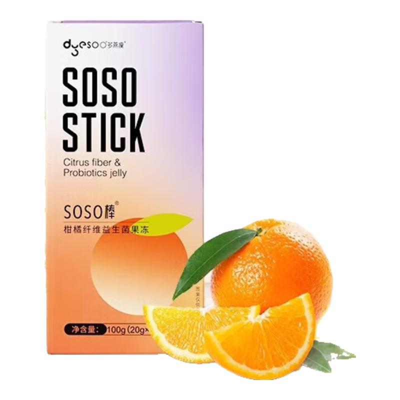 多燕瘦柑橘纖維益生菌果凍SOSO棒白蕓豆阻碳抗糖劑腸胃益生5條裝*12盒裝