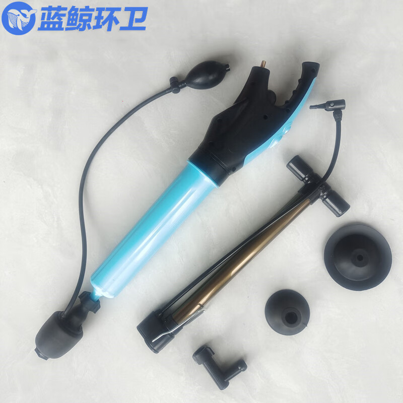 蓝鲸环卫 卫生间马桶坐便蹲厕堵塞管道疏通器 蓝色02蹲厕专用款ljhw