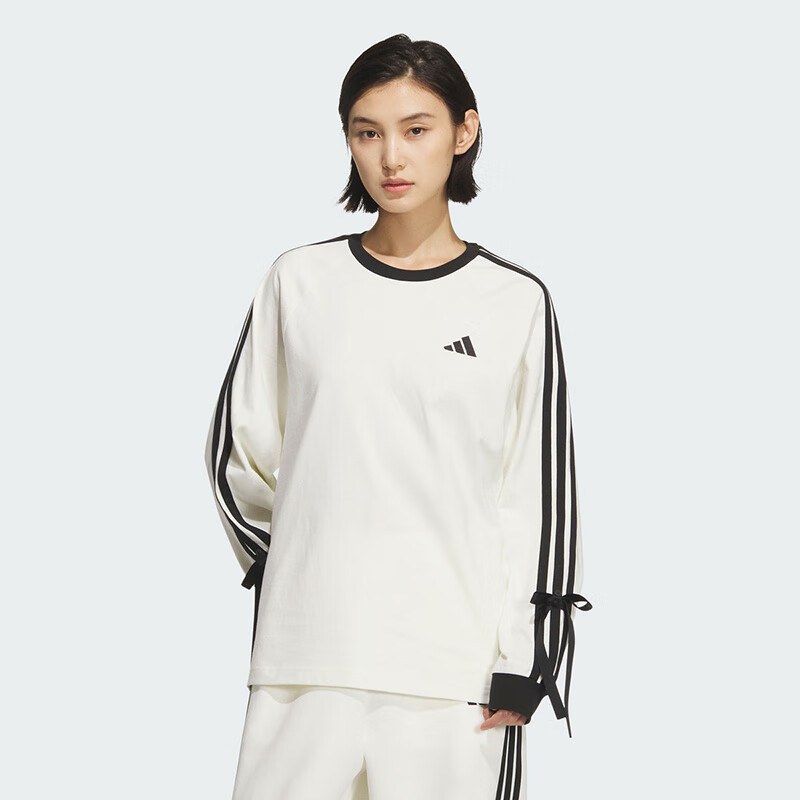 阿迪达斯（adidas）运动型格系列 女 DANCE LS TEE2 长袖T恤 KG3859 汉玉白 S