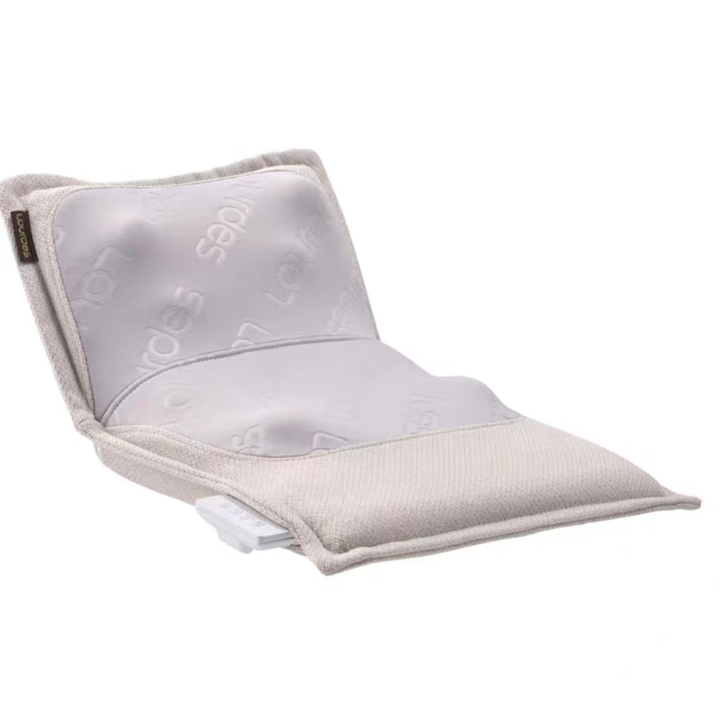 ATEX腰背靠腰部美臀按摩仪按摩器 加热热敷按压 舒适L型按摩坐垫 可拆洗送长辈节日礼物 【白色】美臀护腰+8个立体按摩球+强劲按揉