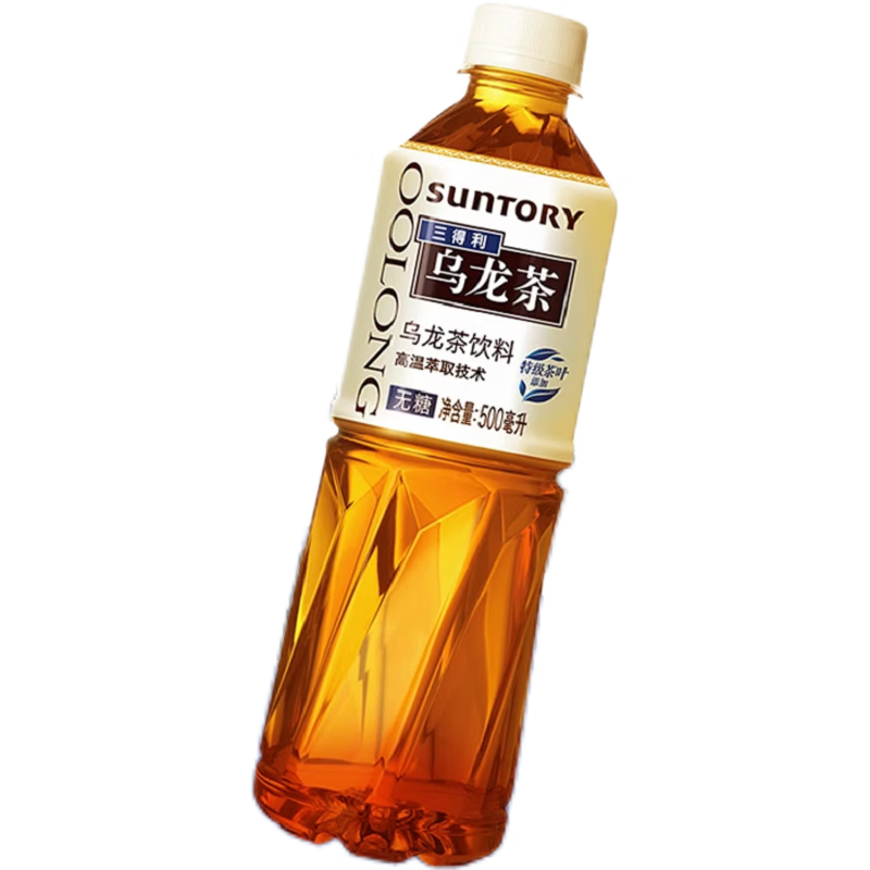 三得利（Suntory）三得利無(wú)糖烏龍茶飲料500ml5瓶裝零卡零脂原茶 無(wú)糖烏龍茶500ml*5瓶