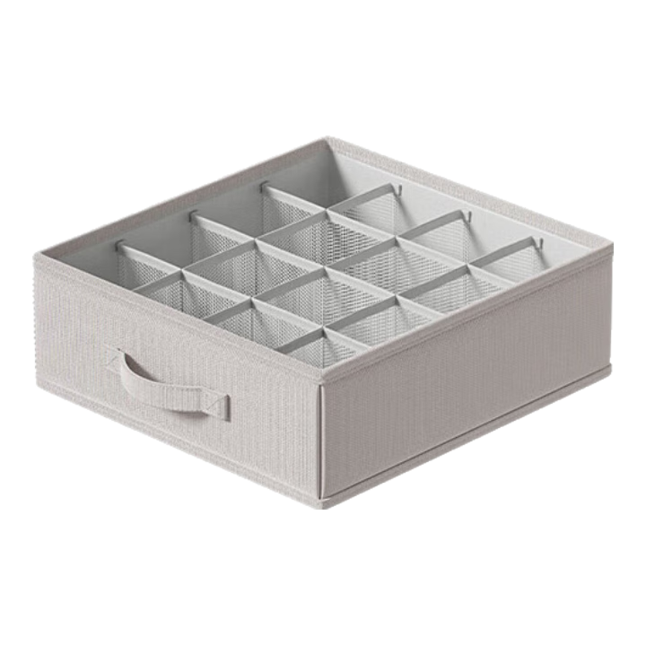 百草園內(nèi)衣收納盒帶蓋收納筐放內(nèi)褲襪子收納神器抽屜式衣柜置物收納箱 內(nèi)衣收納盒 16格內(nèi)褲盒*1