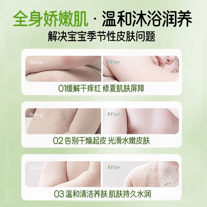 童贝比儿童沐浴露套装3岁-16岁山茶籽油婴儿沐浴乳洗发水青少年学生专用 【多瓶多惠】儿童沐浴露600ml*2