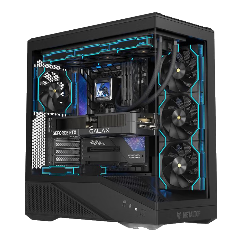 影驰锐龙R7 9800X3D/RTX5060Ti/RTX5070/RTX5080显卡千帧电竞游戏台式主机AI设计师DIY组装电脑主机 配置二：9800X3D集显主机