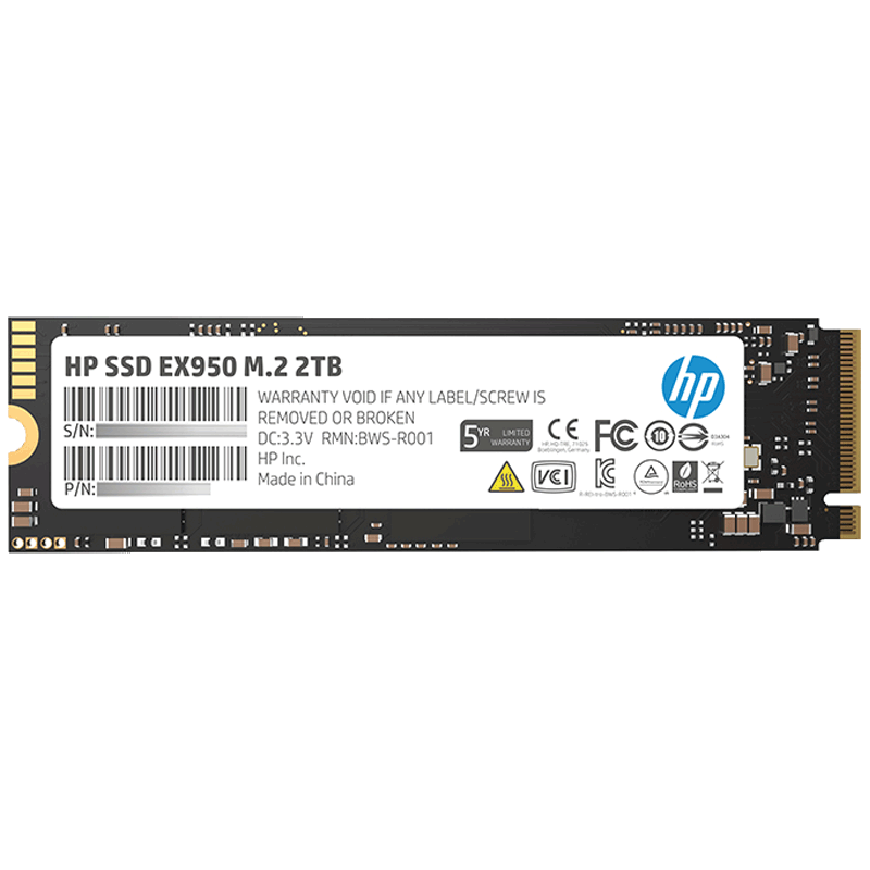 HP 惠普 EX950 NVMe M.2 固态硬盘 2TB（PCI-E3.0）