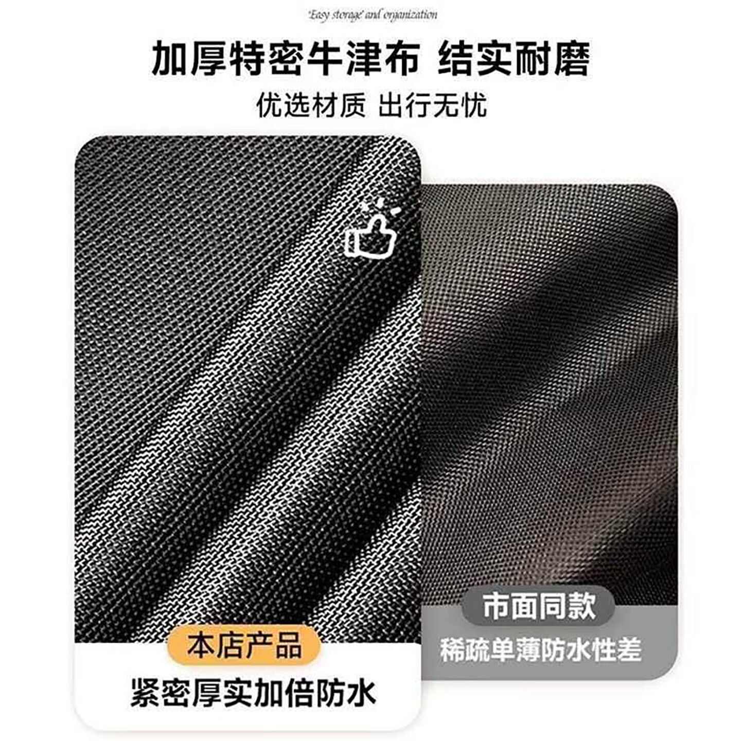 曼月依加厚牛津布搬家袋行李旅行收纳袋防水耐磨卡扣大容量装被子衣服 黑色【大号】60*31*40cm