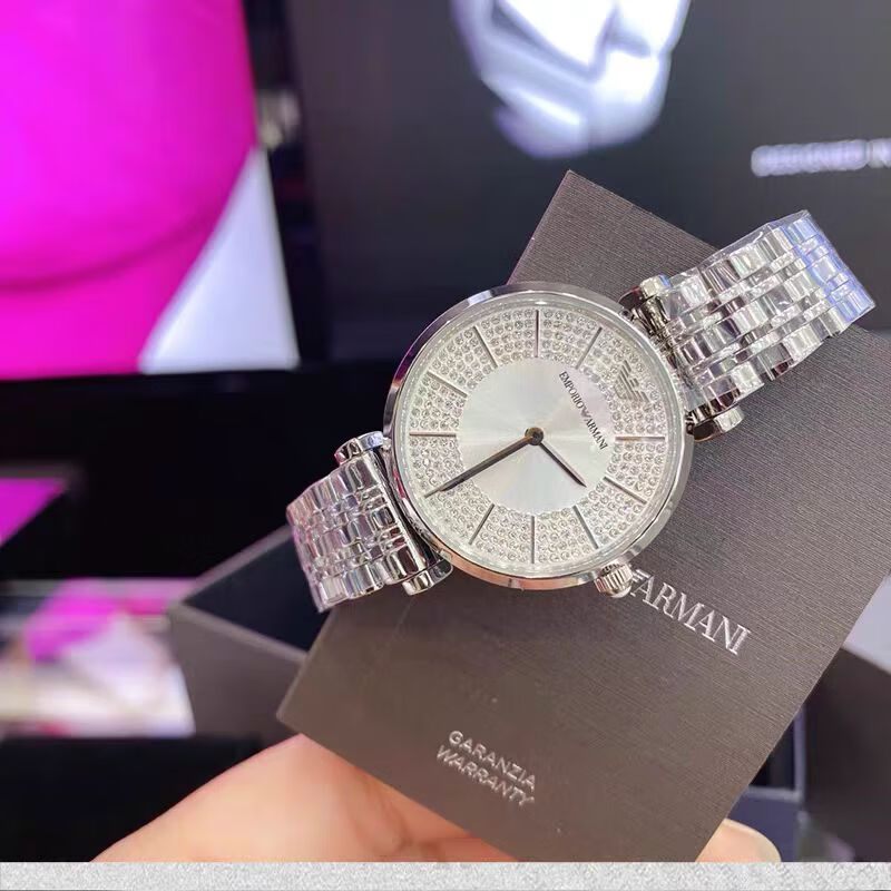 ARMANI EXCHANGE正品阿玛尼满天星手表女摩天轮镶钻防水女表轻奢送礼物520AR1926 AR1926满天星间金色 32mm