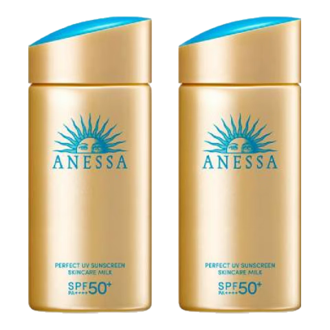 安热沙（Anessa）小金瓶防晒霜 男女通用防水养肤隔离紫外线安耐晒防晒 【实惠装】小金瓶防晒霜90ml*2