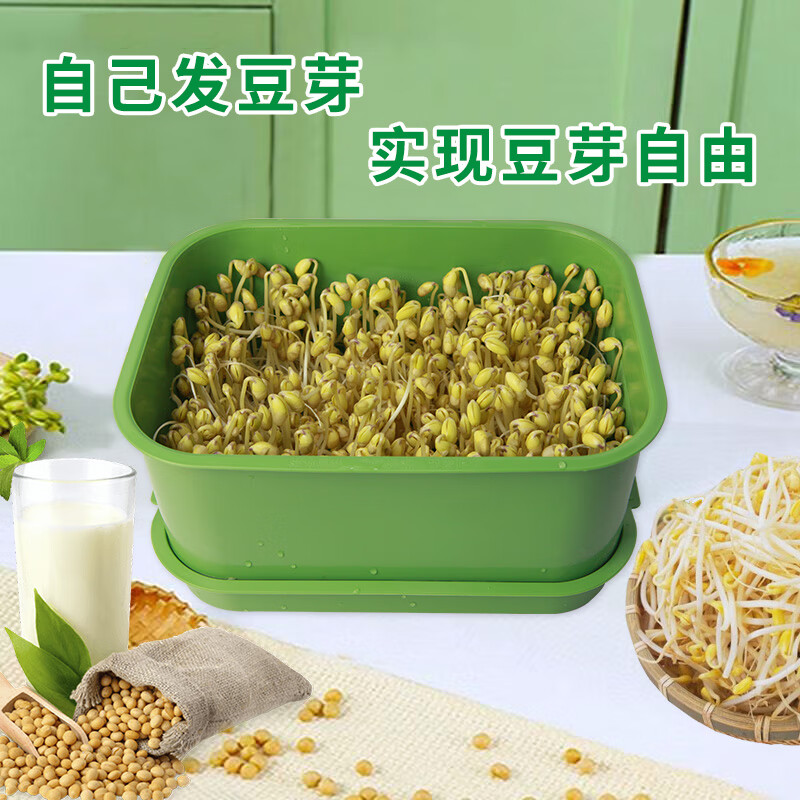 伟照业豆芽发芽盆豆芽罐家用生豆芽机发豆芽桶黄豆绿豆发芽盆神器 普通款1套