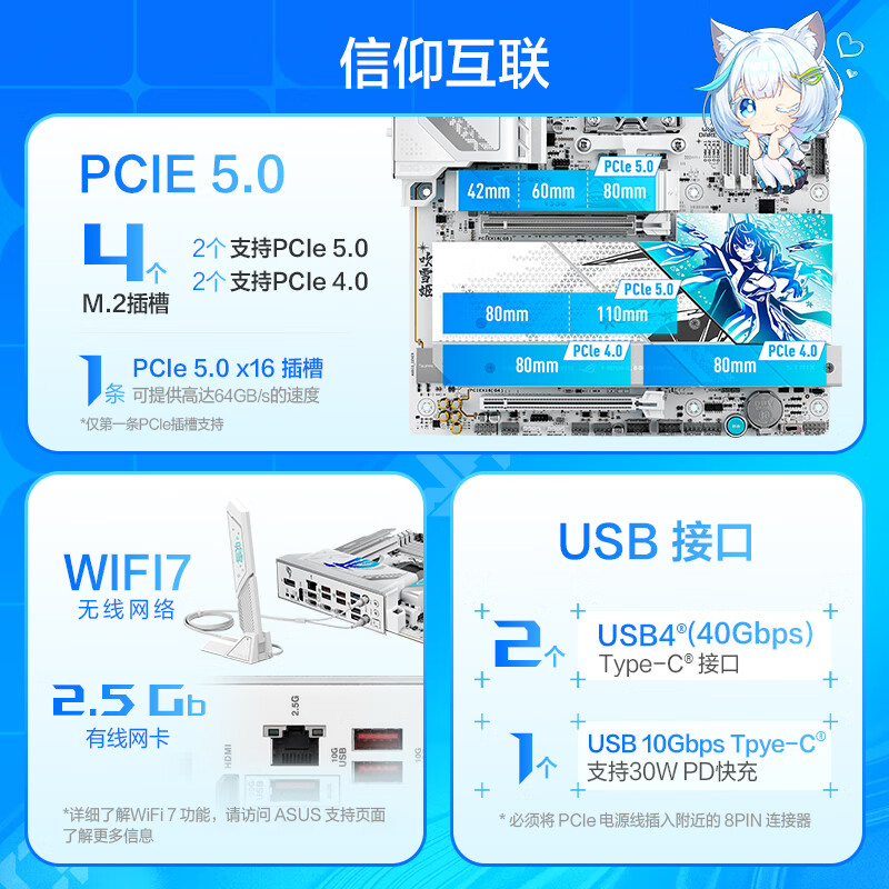 华硕 ROG STRIX X870-A GAMING WIFI S吹雪 图 7