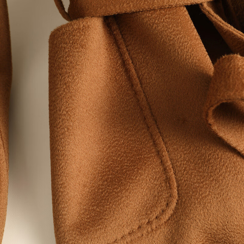 FOURDATRYM家双面羊毛大衣女长款2025秋冬新款水波纹过膝高级感羊毛呢外套 黑色 M