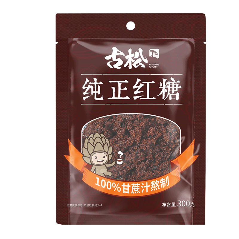 古松 红糖 纯正红糖300g 甘蔗熬制红糖姜茶馒头烘焙原料 始于1998