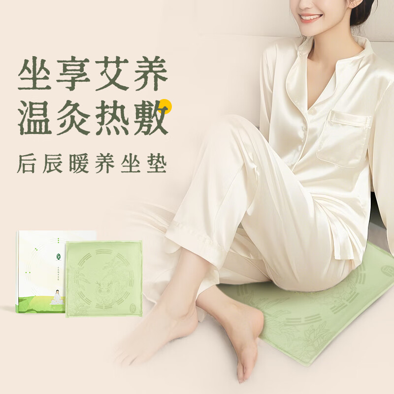 后辰暖养艾灸坐垫艾草坐灸艾绒电加热敷屁股艾蒿垫子蒲团养生礼物 艾灸坐垫一套(发热)