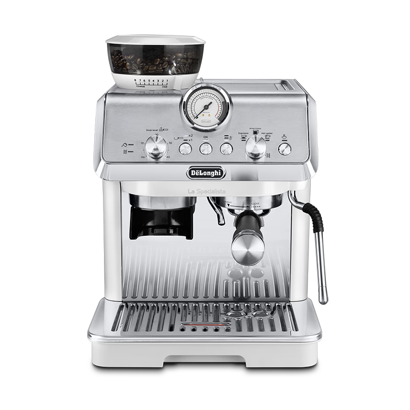 De'Longhi 德龙 Delonghi）咖啡机 骑士系列半自动咖啡机 意式家用 泵压萃取 一体式研磨器