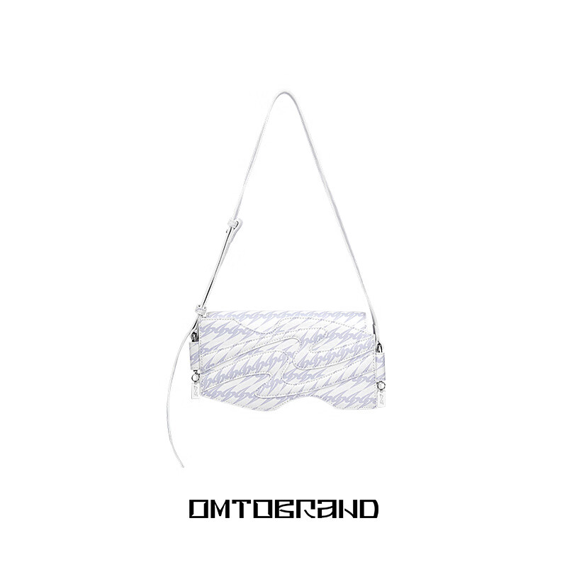 OMTO宇宙系列腋下包女小眾設計休閑可斜挎單肩法棍餅干包 綿綿白