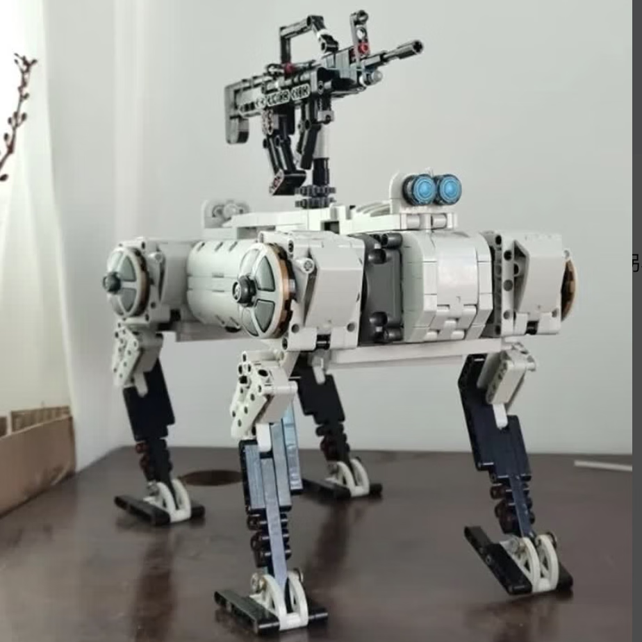 爸爸卫士 DADDY GUARD高难度积木机械狗遥控机器狗编程电动拼装7-12岁男孩玩具生日礼物 ai编程积木机械狗【动态版可发射子弹】 高端编程机械人|精美礼盒包装|孩子的机械宠物