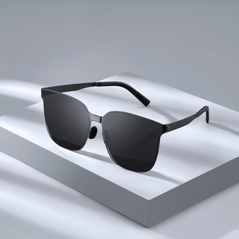 小米米家折叠偏光眼镜太阳镜感男女款时尚开车专用墨镜生日礼物 方框款