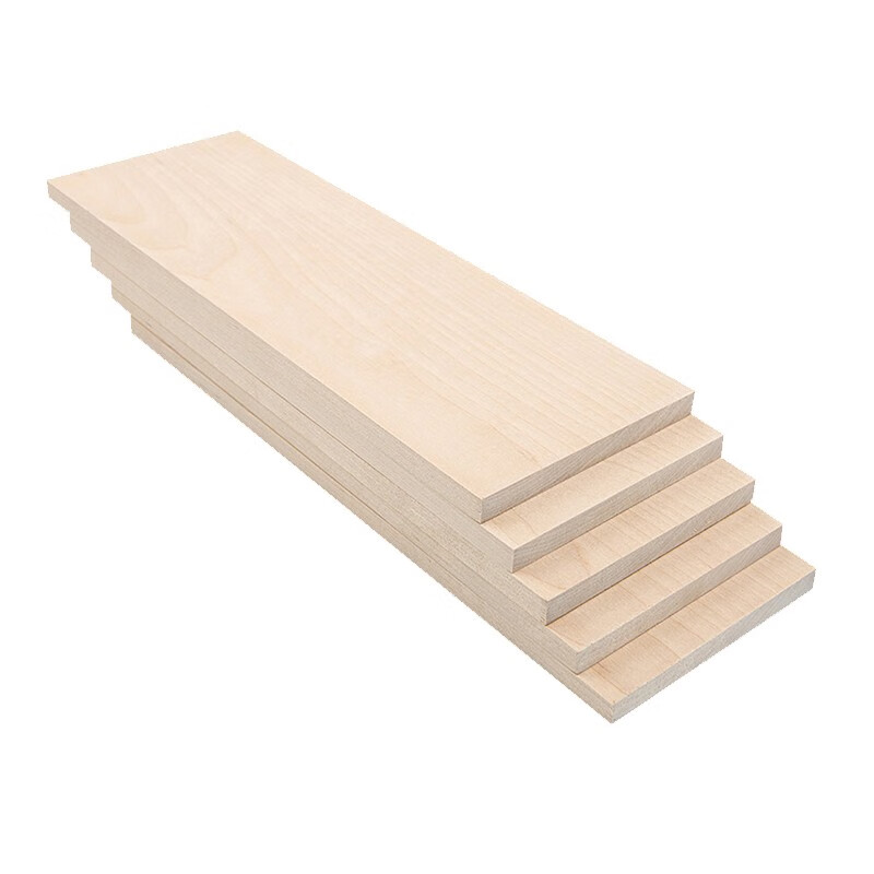 进口俄罗斯桦木实木板白桦木薄木板木刻板定制木片木头块原木木方 3mm