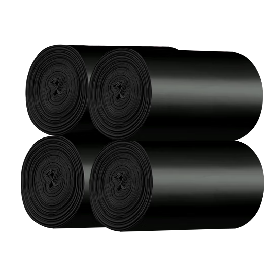 固成背心垃圾袋黑色45*60cm300只单面1丝 家用手提垃圾袋加厚背心式