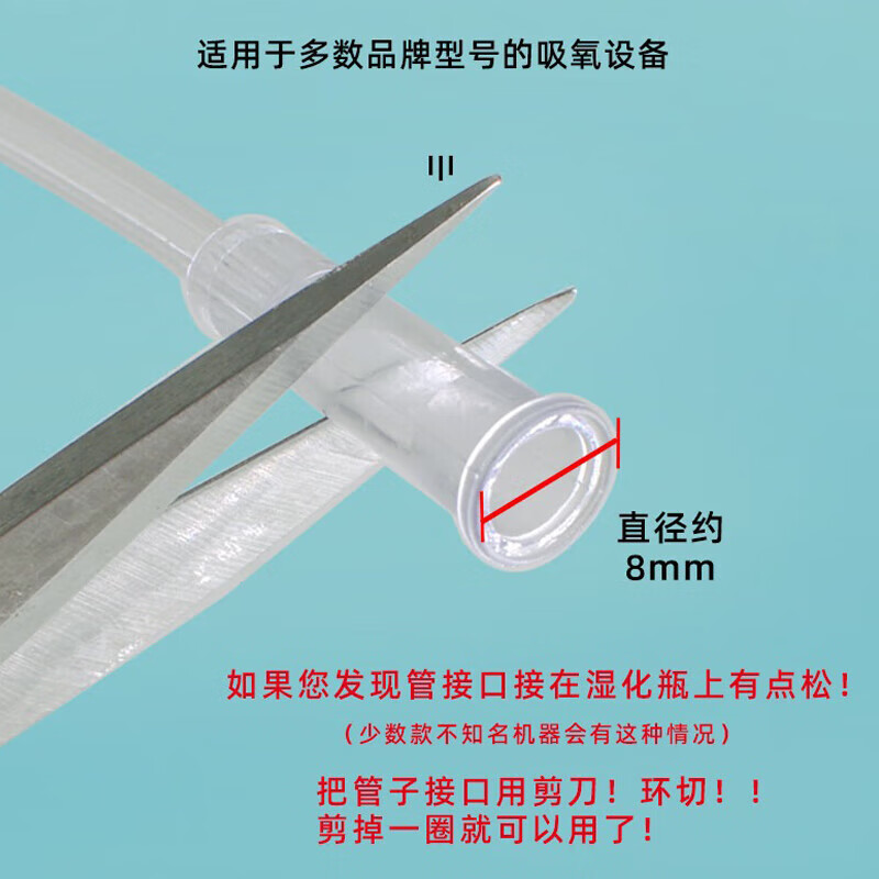 尚医健鼻氧管医用吸氧管家用制氧机输氧管氧气管加粗235米纸塑独立包装 加粗管大流量【5米*5袋】