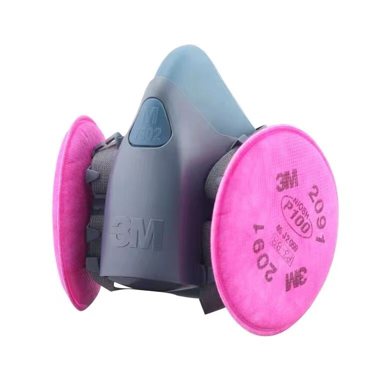 3M7502防毒面具2097防尘口罩雾霾2091滤棉硅胶焊接电焊烟油烟面罩 7502配2097【一整套】