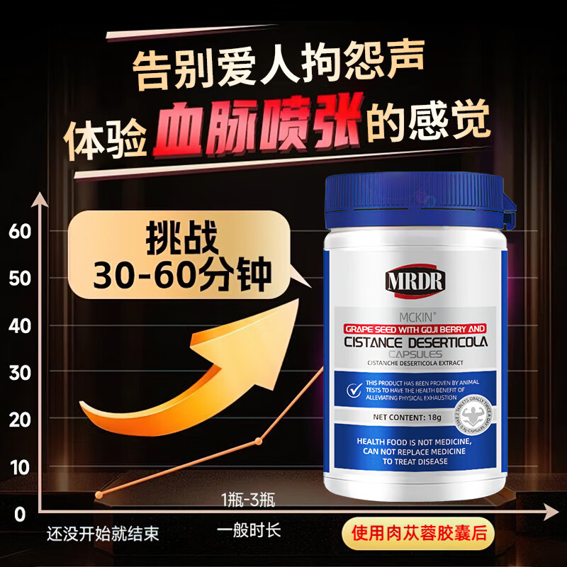 MRDR肉苁蓉胶囊官方正品肾亏壮阳补肾强身延时阳痿男科用药男士保健品 枸杞肉苁蓉胶囊60粒【“强”势崛起】
