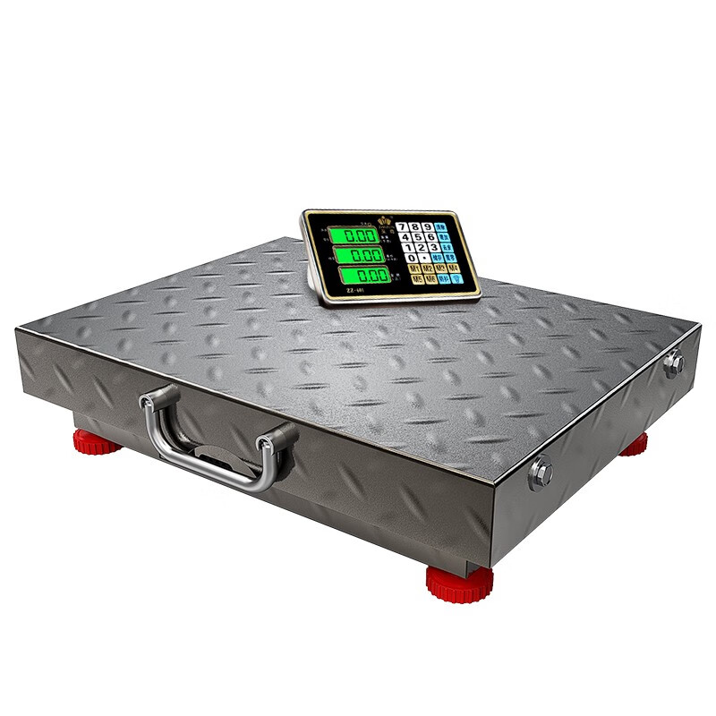 至尊新款手持无线电子秤做生意用摆摊台秤下乡收粮收废品磅秤手提分离式精准称水果批发秤不准包退换 【碳钢无线300公斤42*52】加大加厚