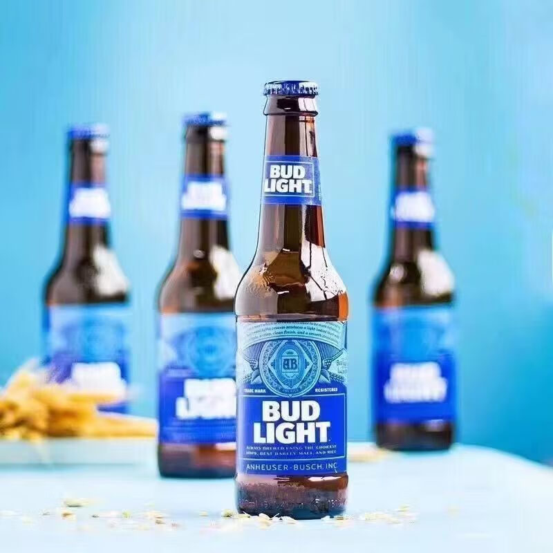 英国原装进口百威蓝旋盖清爽轻啤酒300ml*15瓶黄啤酒