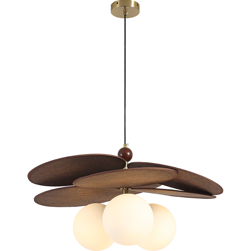 大觀園(DGY)藤編餐廳吊燈法式中古風(fēng)設(shè)計(jì)師款書(shū)房燈復(fù)古氛圍感主臥室燈O335 10514-3頭-已接入米家app-36W-全光譜