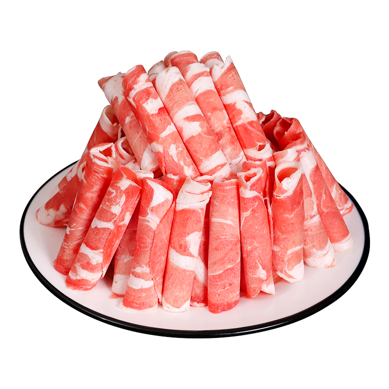 鲜京采宁夏盐池滩羊 原切羊肉卷908g 羊肉片生鲜冷冻羊肉火锅食材