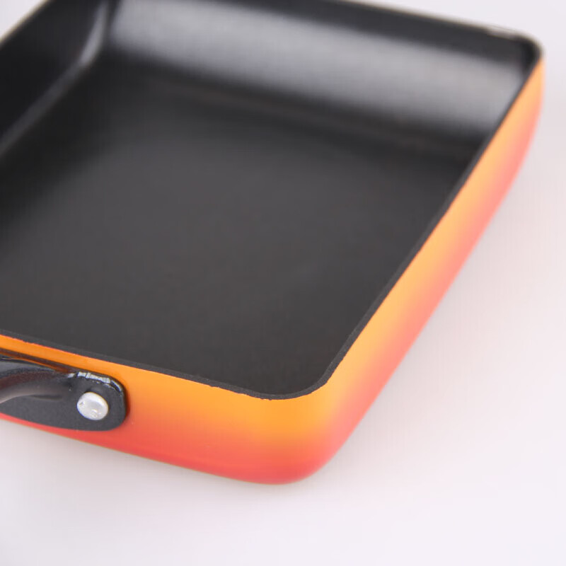 OKABASHI玉子烧煎锅早餐平底不粘锅长方形煎饼煎饺煎蛋锅天燃气电磁炉通用 红色