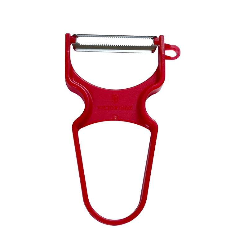 維氏（VICTORINOX）瑞士原裝削皮器Rapid廚房刨刀果蔬多功能去皮刀刨絲器 紅色鋸齒