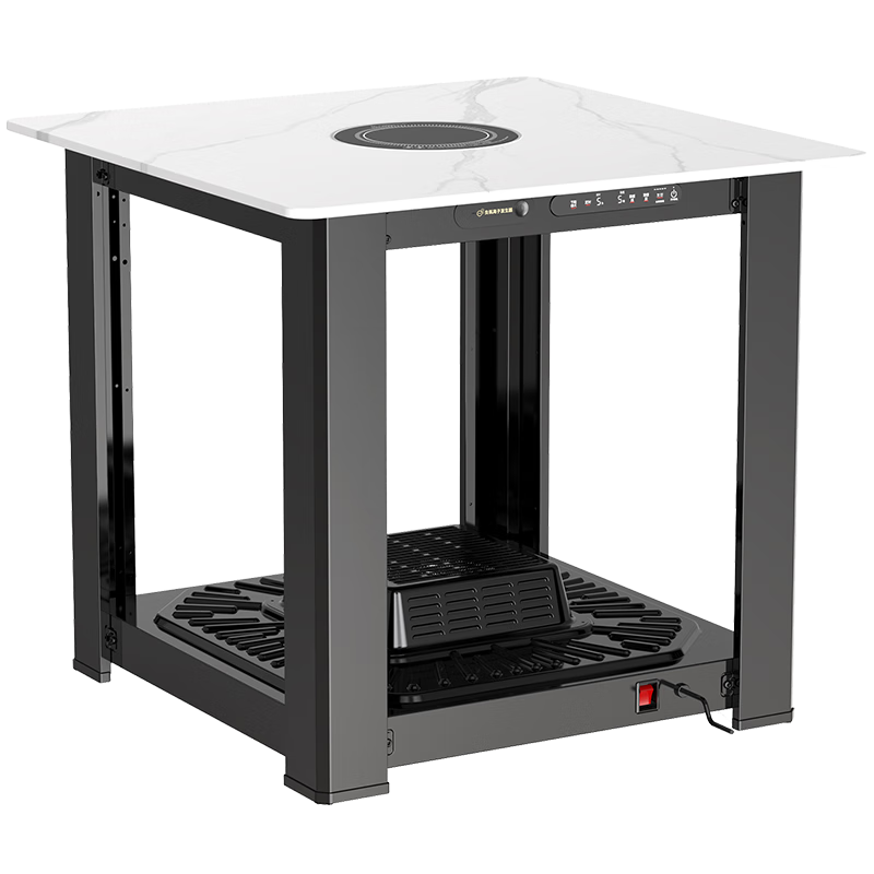 新飞25年新款电暖桌0.8米正方形烤火桌烤火炉桌子一体取暖家用客厅取暖茶几电暖炉多功能取暖桌XF-F6