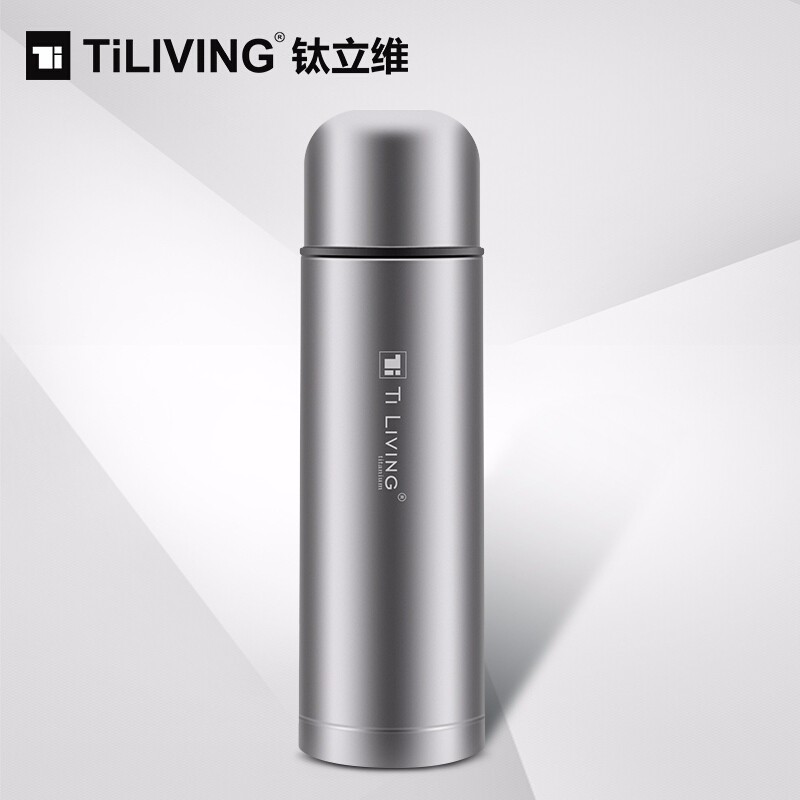 tiliving钛立维纯钛双层保温杯抽真空杯高端 泡茶泡牛奶礼品健康杯