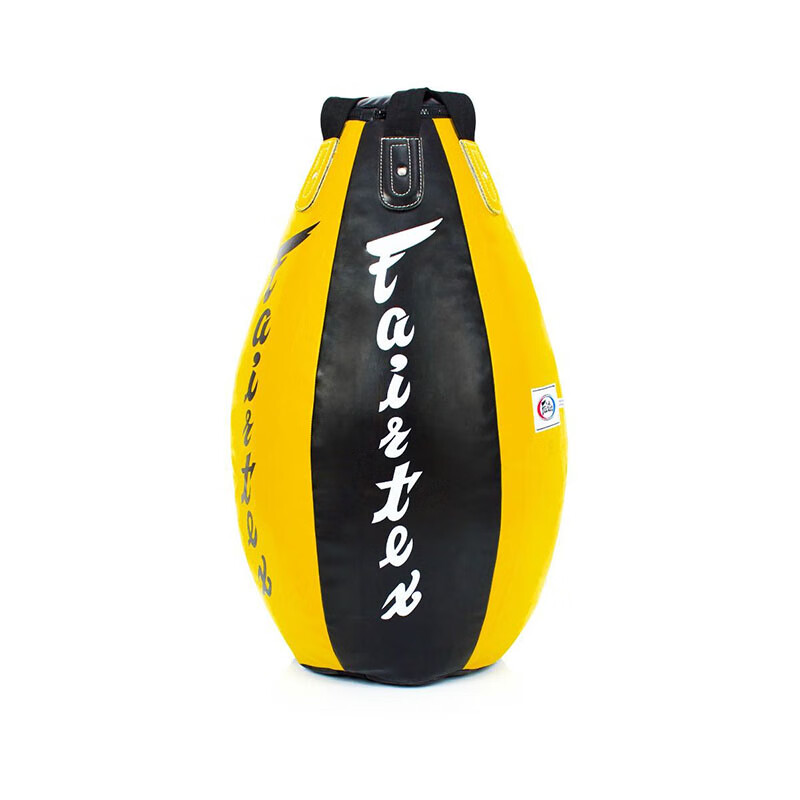 Fairtex菲泰新款淚珠沙袋拳擊標(biāo)準(zhǔn)沙包現(xiàn)貨 黑黃色(空沙袋)